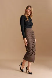 Skirt Elletto Life #2313 korich-chernyj