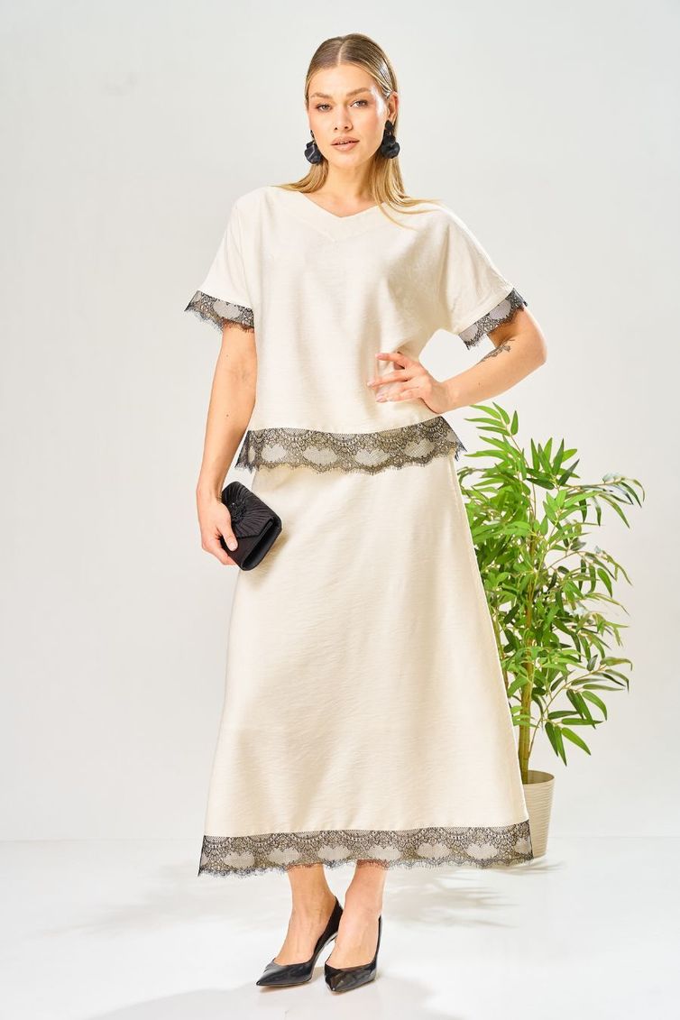 Костюм Ava fashion арт. М-196 молочный-шампанское