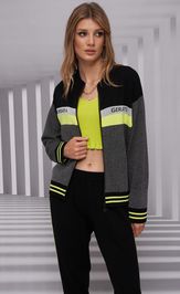 Жакет Barbara Geratti С4697BG черный/салатовый
