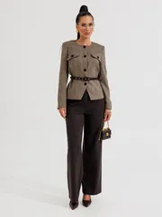 Костюм Galean Style арт. 1014 Б коричневый с черным