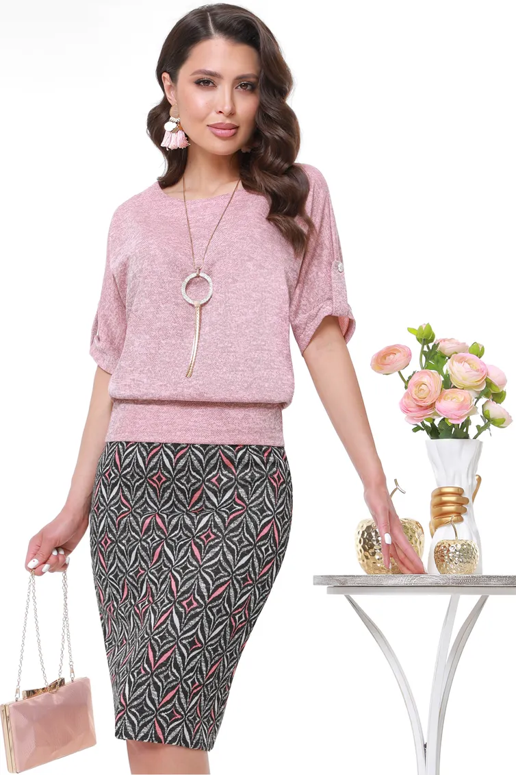 Костюм DS Trend арт. К-0788-0054-02 (Трикотажный с разноцветной юбкой)