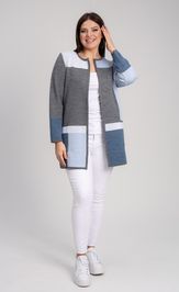 Кардиган BONADI 1933 серый-голубой