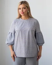 Bluzka NOVITA #1319 seryj