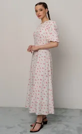 Sukienka JRSy 2572 rozovye cvetochki