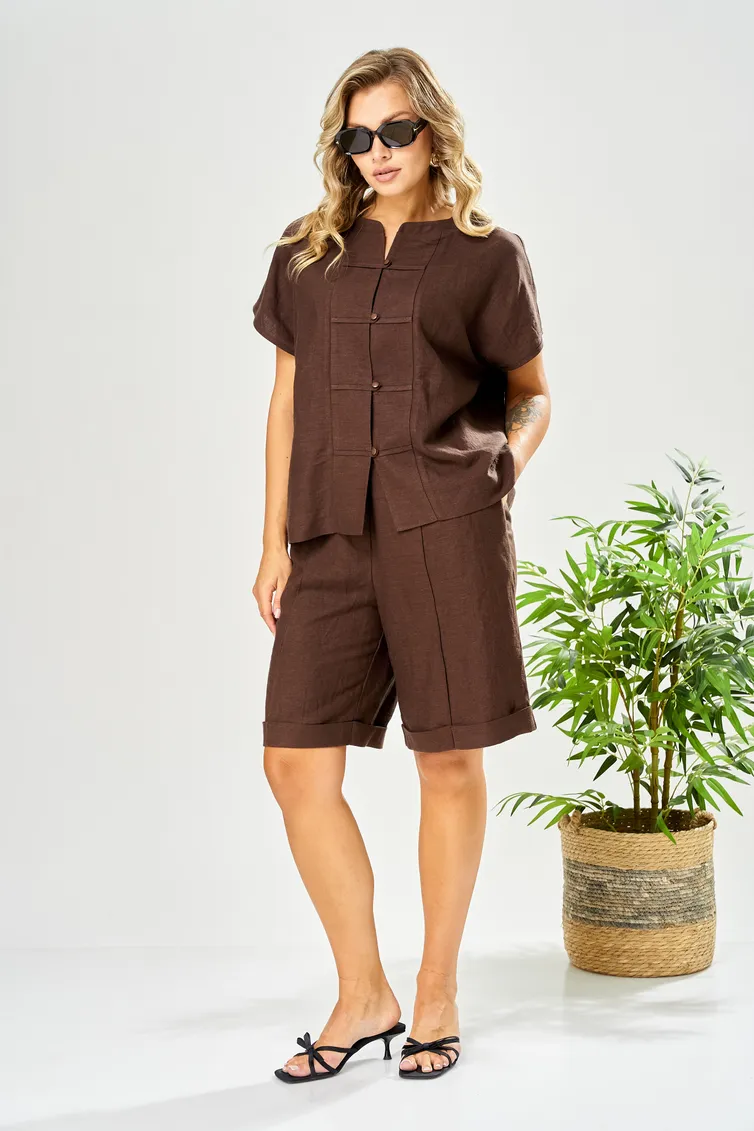 Suit Ava fashion #M-208 korichnevyj