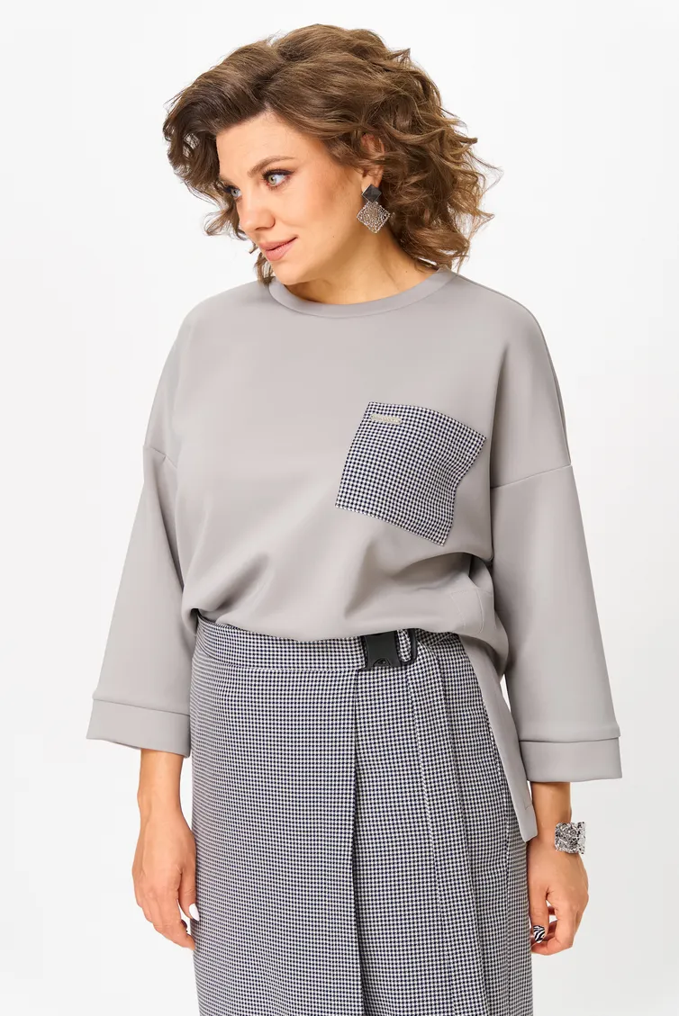 Костюм Michel Chic арт. 1362/2 серый, клетка
