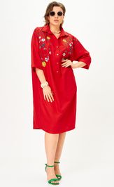 Платье SOVA 11318 красный