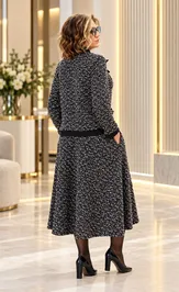 Костюм Anastasia 1401 черно-белый (меланж)