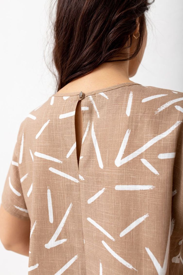 Bluzka TOOK A LOOK & Angelika #TB-97l bezh-geometriya