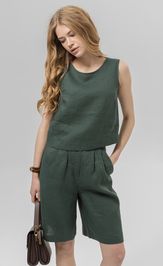 Блузка Romgil РТ0147-ЛЕ4 темно-зеленый