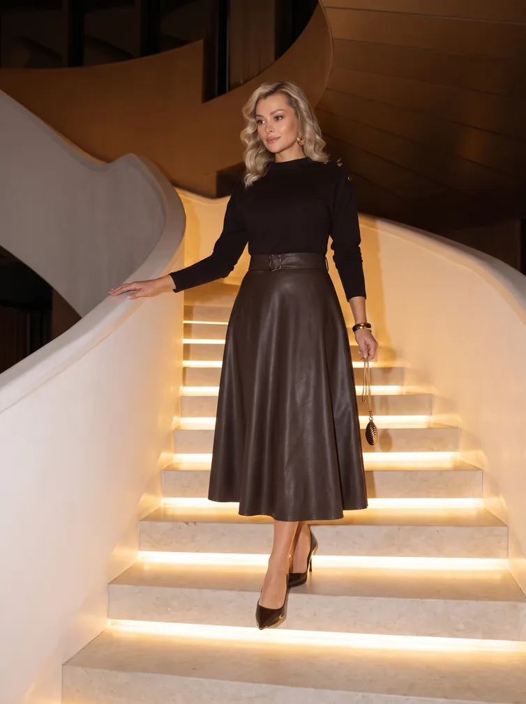 Dress Liliana #1578 shokolad