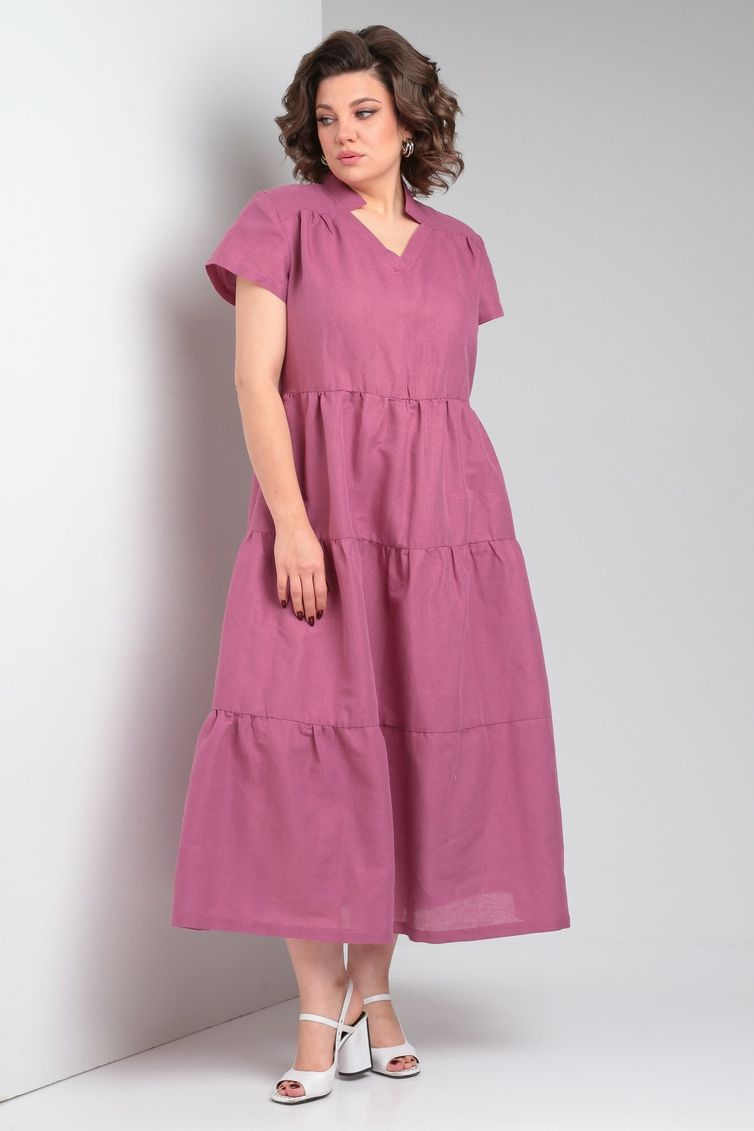 Dress Celentano #5028.1 len malinovyj