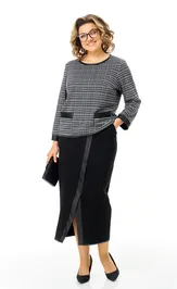 Костюм Michel Chic 1394/2 фактурная клетка, черный