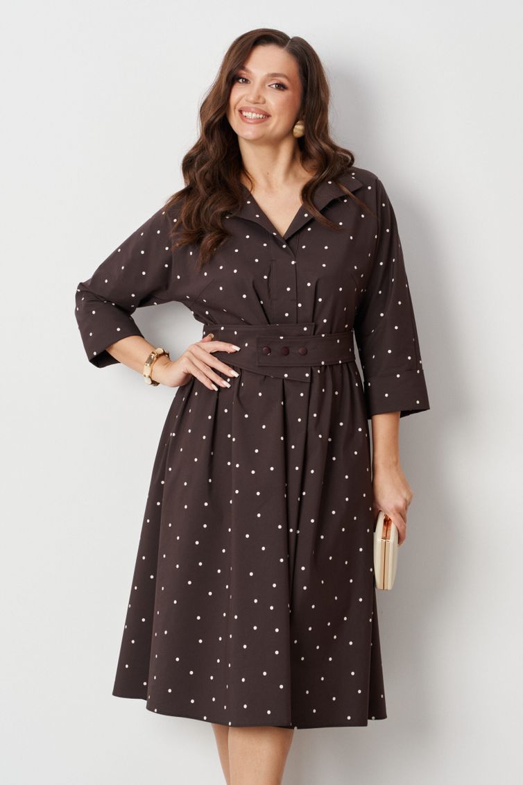 Платье PND арт. 89080 коричневый