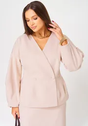 Blazer V&N fashion #1048 zhaket bezhevyj