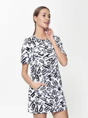 Sukienka Conte Elegant #18S-648TSP black-white logo 170