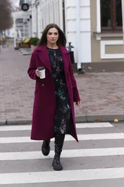 Płaszcz MiSlana #S855/1 bordo