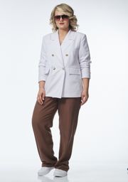 Suit OVERYOU #246 belyj s kapuchino