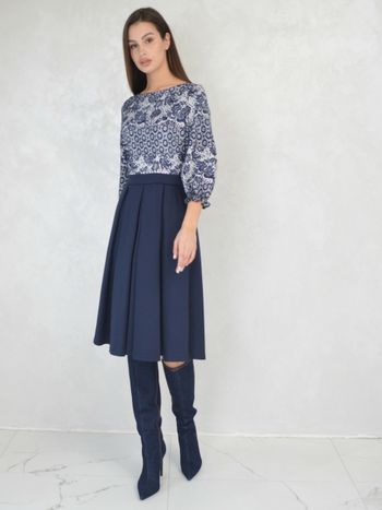 C14728 темно-синий,мягкий белый