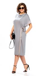 Платье Ольга Стиль С1005 серый