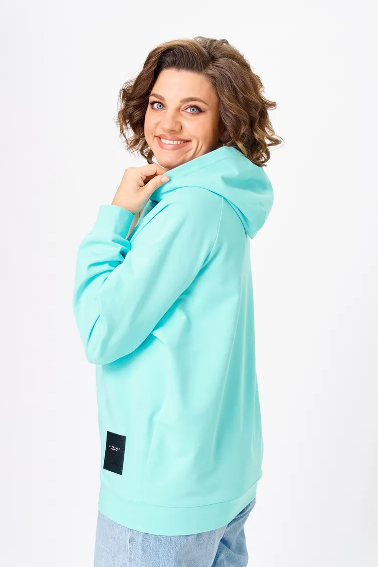 Hoodie Rumoda #2283 biryuzovyj