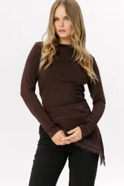 Bluzka Pirs #6571 korichnevyj