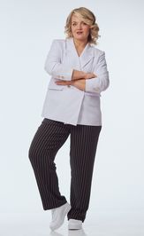 Костюм OVERYOU 247 белый с черно-белым