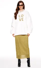 Bluza Elletto Life 13064 molochno-gorchichnyj