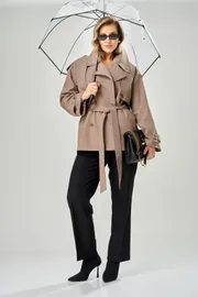 Тренч Ava fashion #M-234 mokko