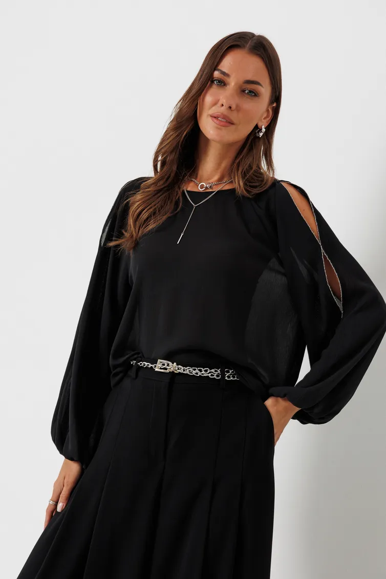 Blouse Lyushe #4451 chernyj