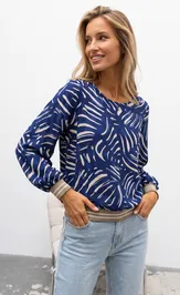 Blouse nika.pl 0204201 Emi-42 sinij zebra