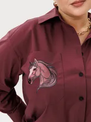 Рубашка Ava fashion арт. М-167 бордовый