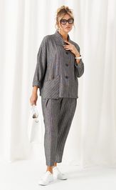 Suit Beautiful & Free 6459 poloska grafit