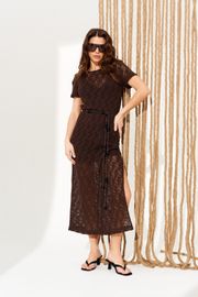 Платье Elletto Life арт. 11139 коричневый