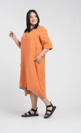 Sukienka FASHION CENTRE L-4003/Morkovnyj