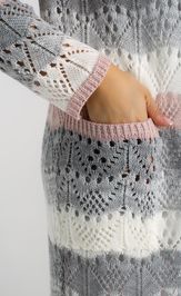 Кардиган BONADI 1285 пудра-серый