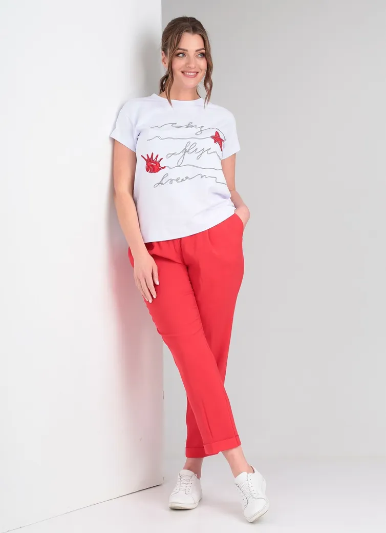 Zestaw Vilena-fashion #814 belyj+krasnyj