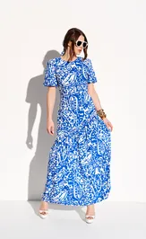Dress Elletto Life 11141 belo-sinij