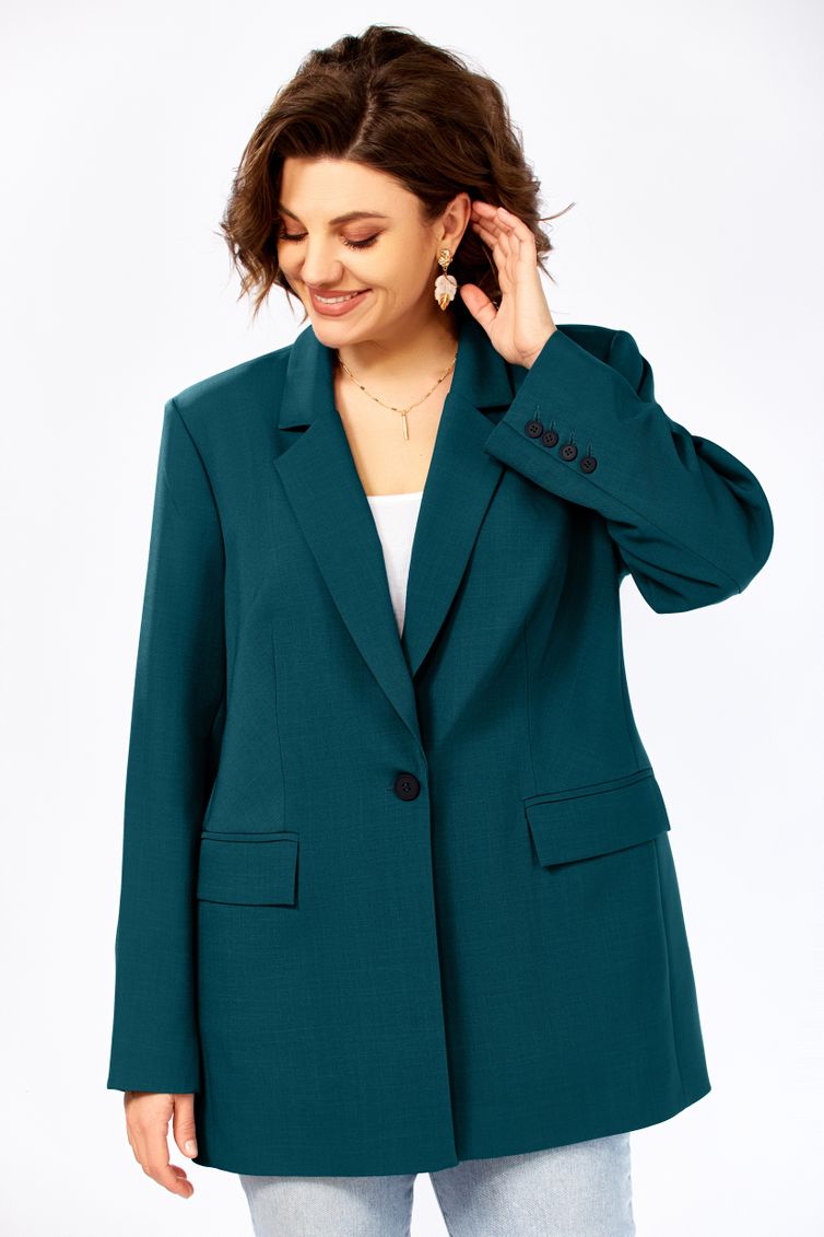 Жакет Ольга Стиль арт. С986 морск. волна