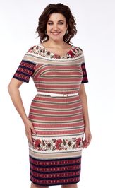 Dress Abbi 1035 ornament bordo