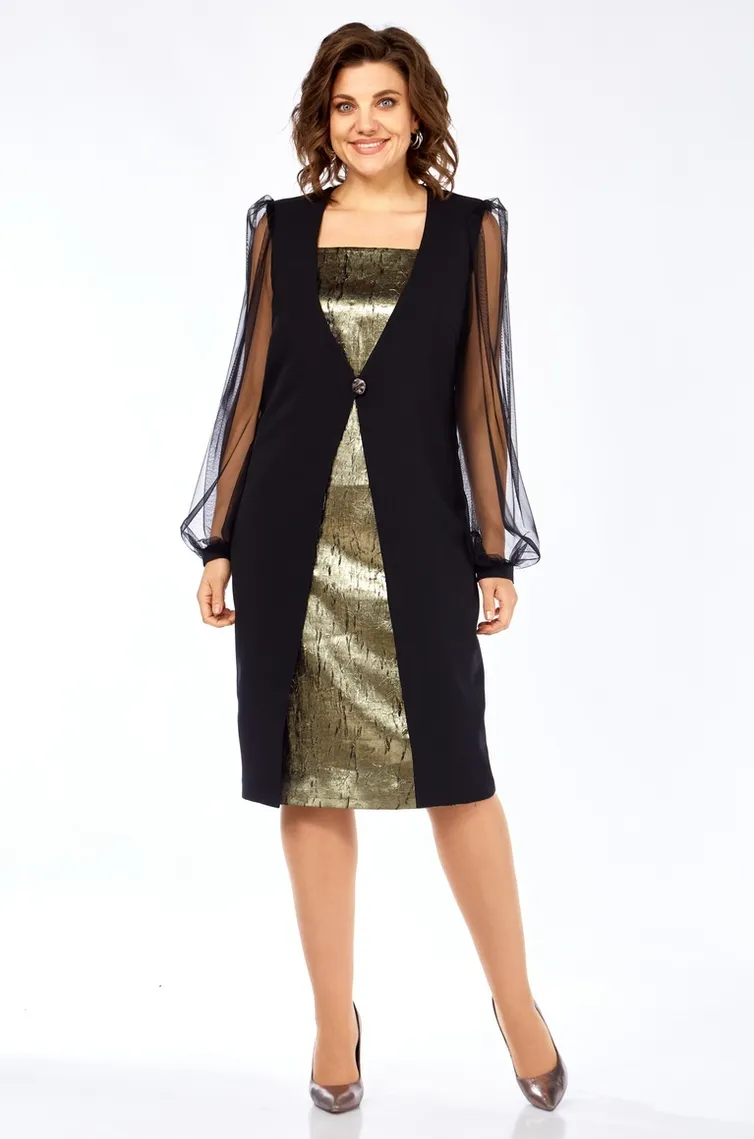 Dress Milora #1417 chernyj+zoloto