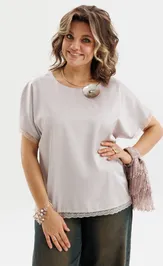 Blouse Anelli Laurel 1908 farforovyj