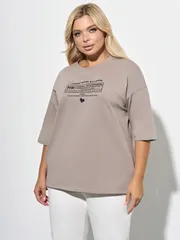 Koszulka DORA plus #0087-18 sero-bezhevyj