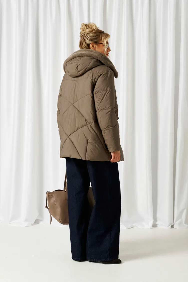 Coat Beautiful & Free #1018 xaki