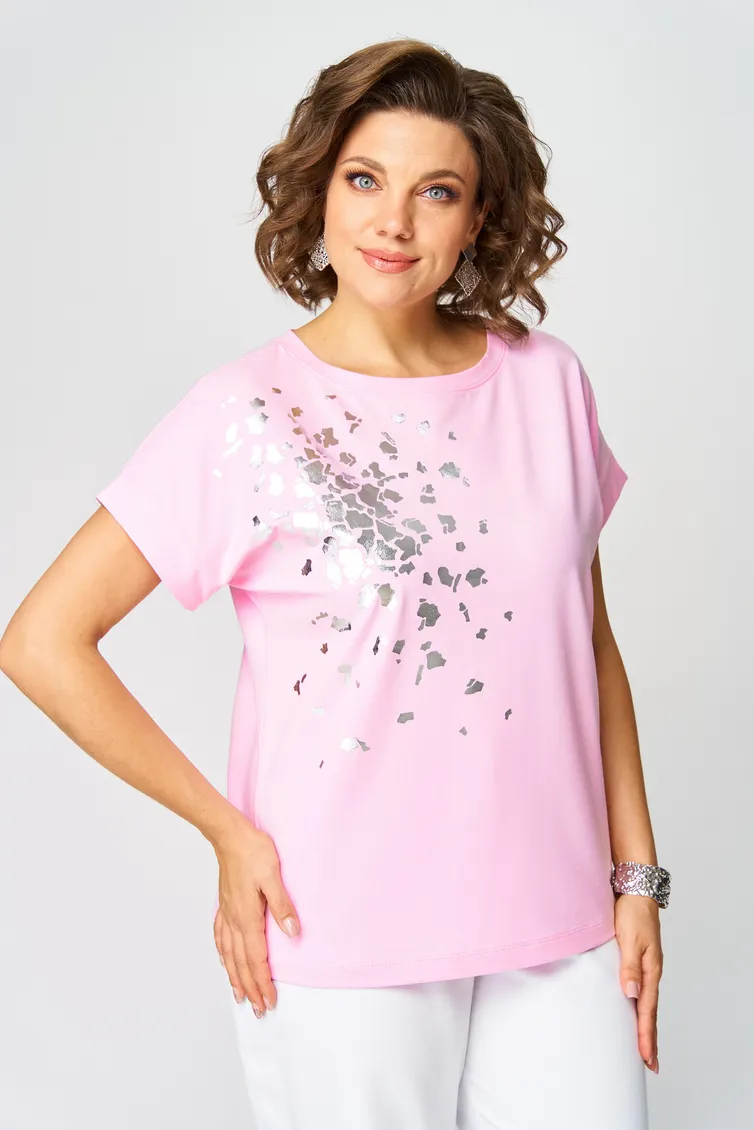 Блуза Rumoda арт. 2252 (короткий рукав) розовый