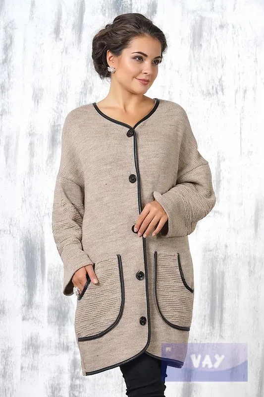Jumpers, cardigans, blazers Newvay #1378 sv.korichn