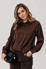 Blouse Anelli Laurel #1663 rubashka gorkij shokolad