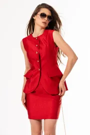Spódnica SILVERSPICE #S-4620 krasnyj