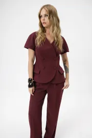 Suit Pirs #6994 marsala