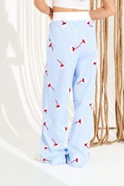 Брюки Elletto Life арт. 12391 бело-голубой